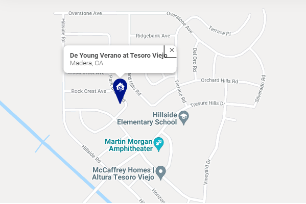 De Young Verano at Tesoro Viejo Map